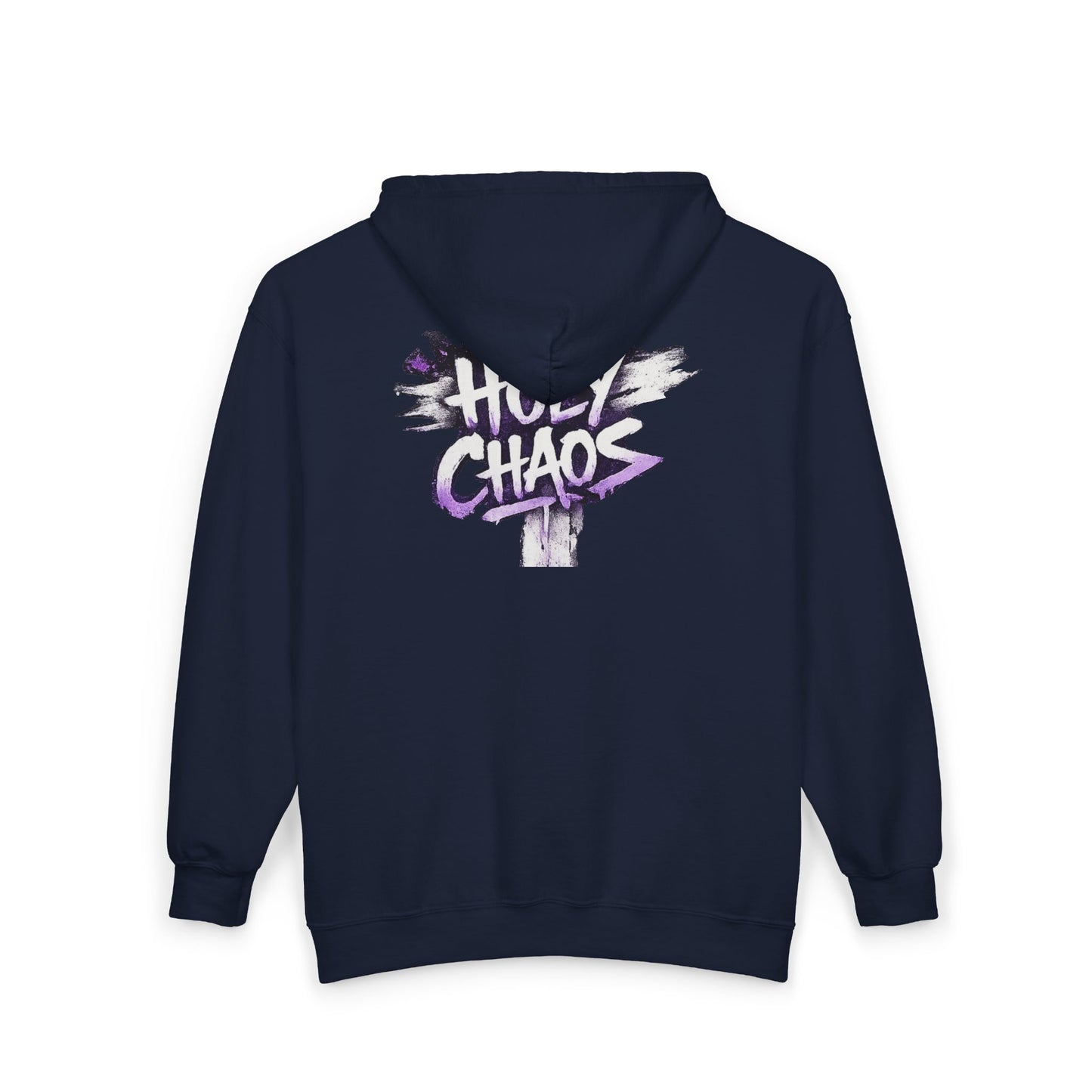 Holy Chaos Zip Hoodie — Christian Graphic Full‑Zip Sweatshirt
