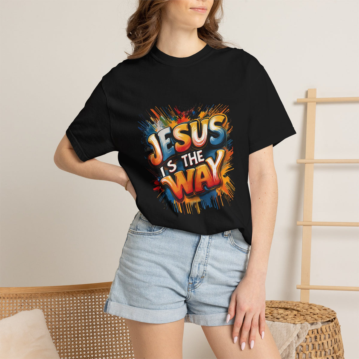 Jesus Is The Way T‑Shirt — Colorful Graffiti Christian Tee