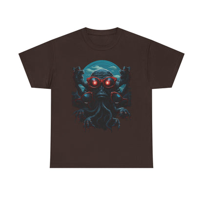 Cosmic Horror Creature T-Shirt – Retro Alien Monster with Red Glasses Graphic Tee | Sci-Fi Horror Streetwear  🧠 PRODUCT DESCRIPTION (SELLS + SEO)