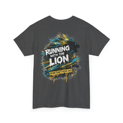 Running With the Lion Christian T-Shirt - product view