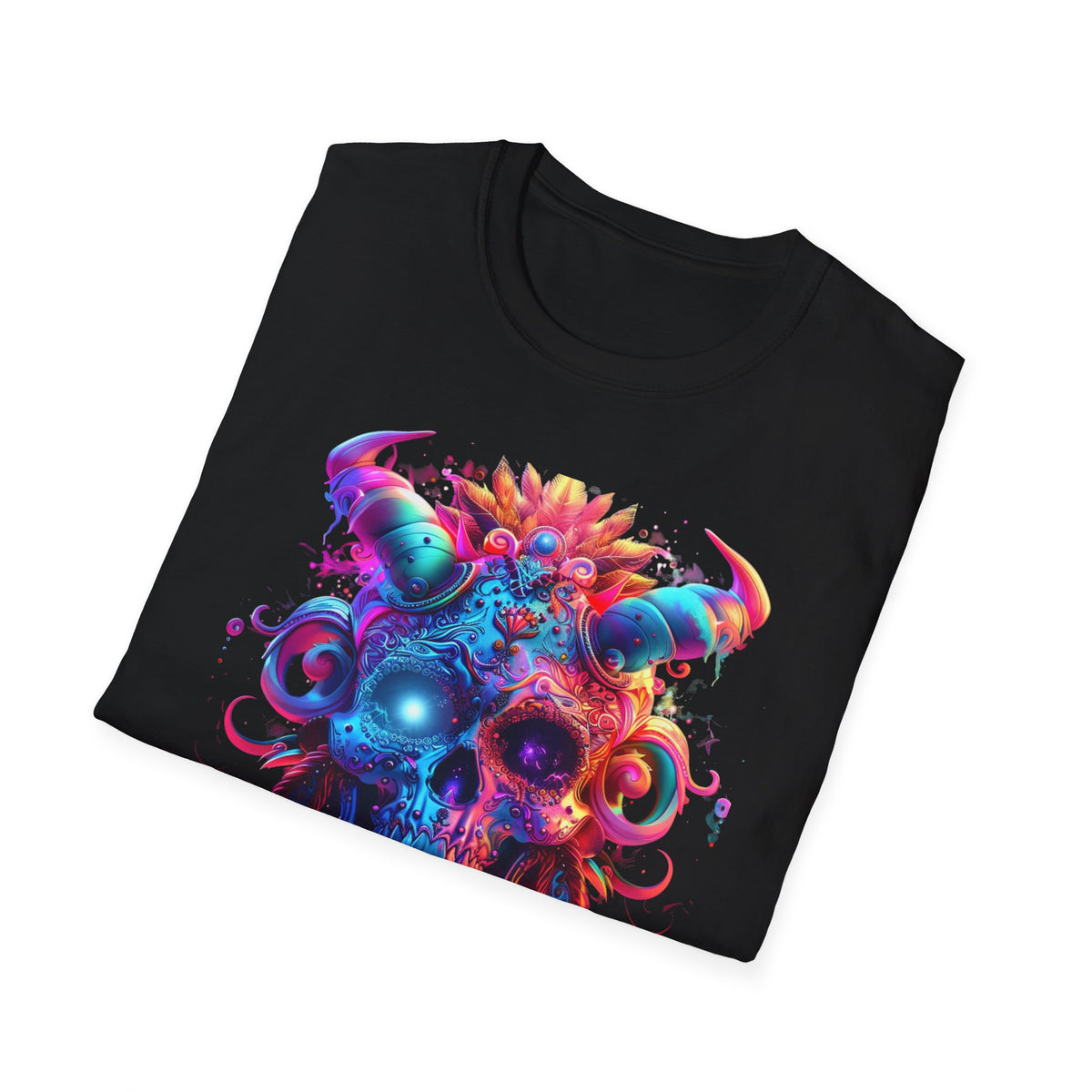 Neon Skull All-Over Print T-Shirt - product view