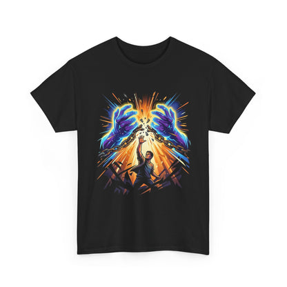 Graphic Tee — Cosmic Guardian Breaking Chains