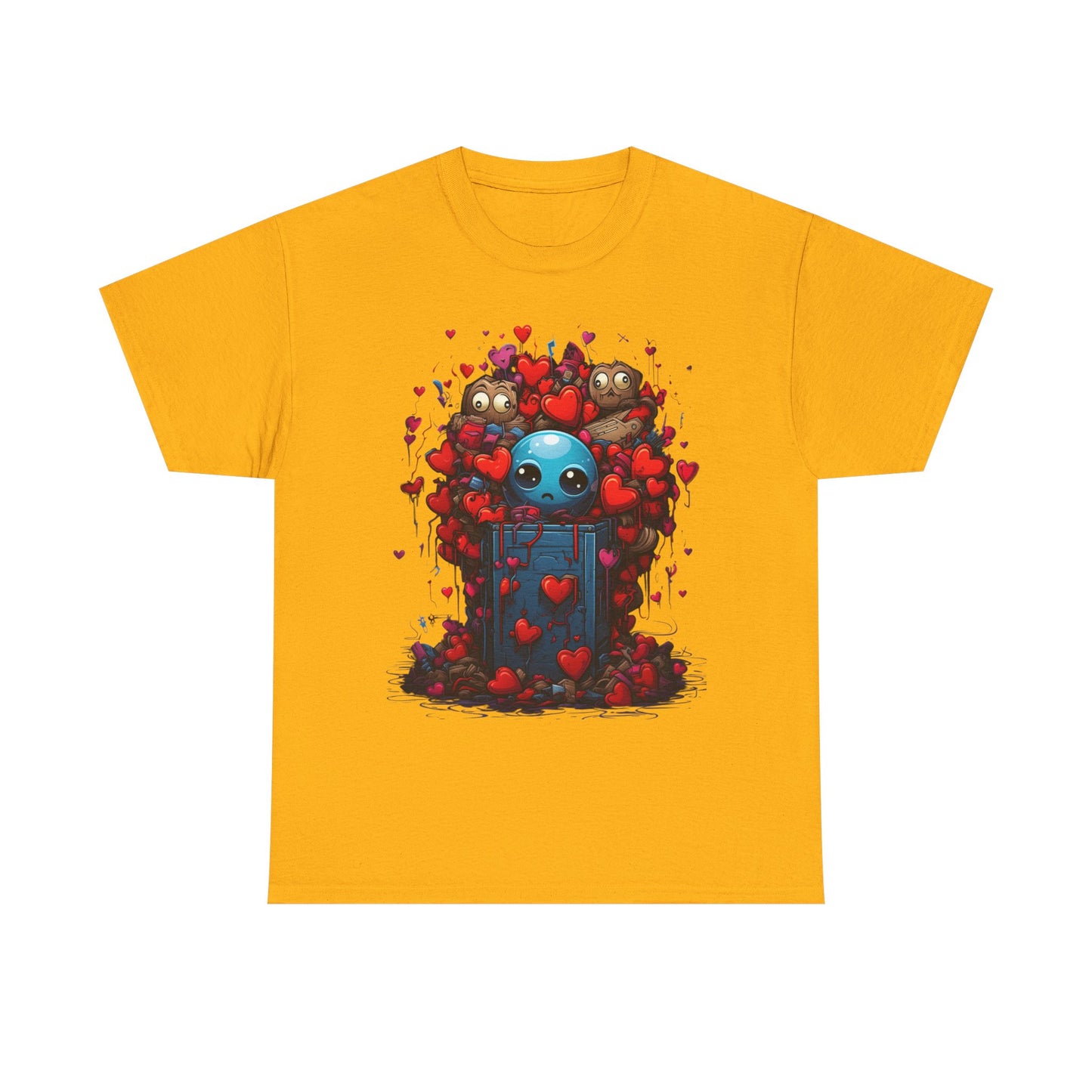 Cute Alien in Heart Garden T-Shirt — Valentine’s Day Cute Sci‑Fi Tee