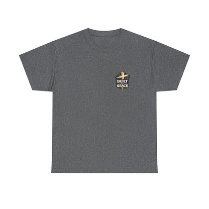 Built By Grace Christian Graphic T-Shirt | Still Under Construction Faith Streetwear Tee