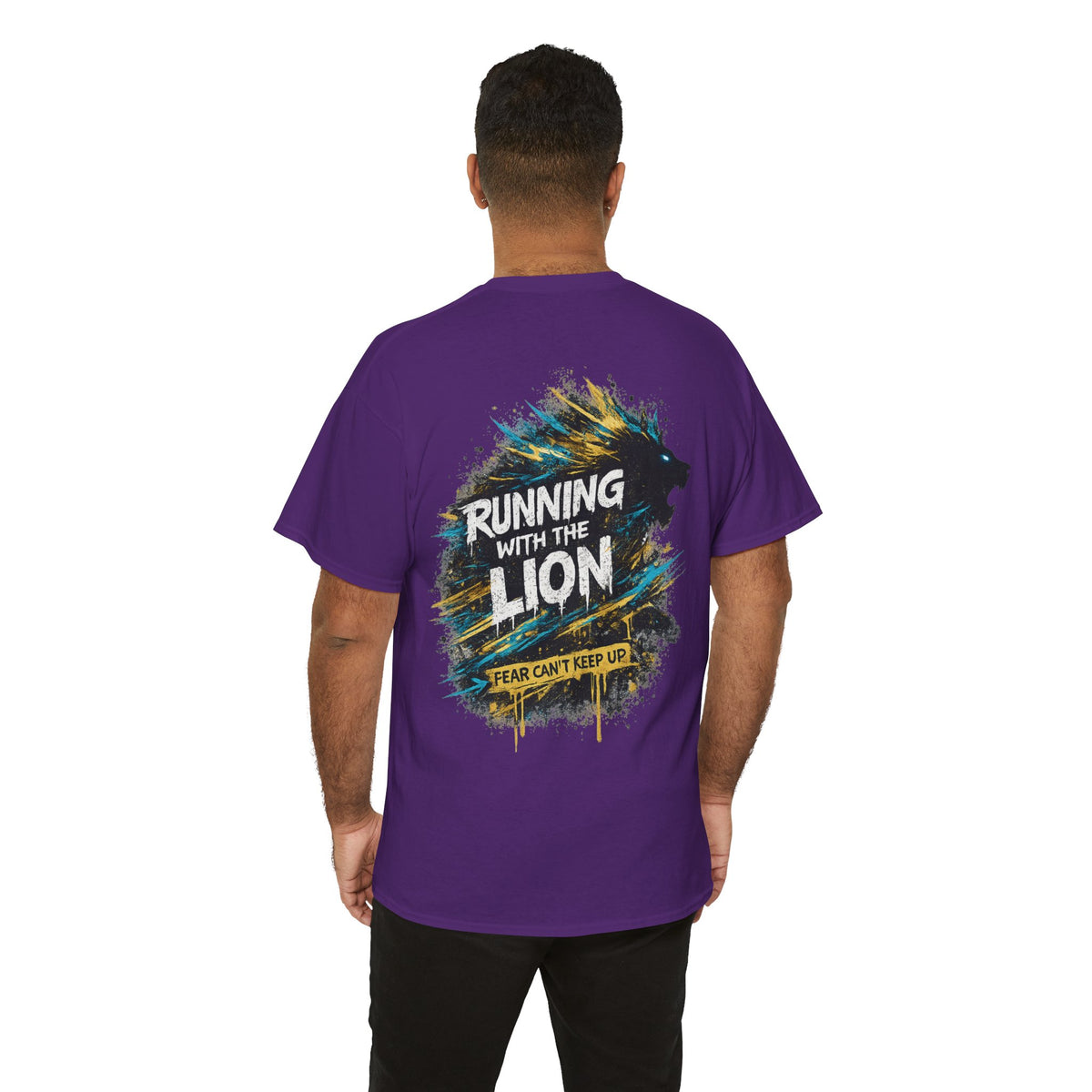 Running With the Lion Christian T-Shirt - product view