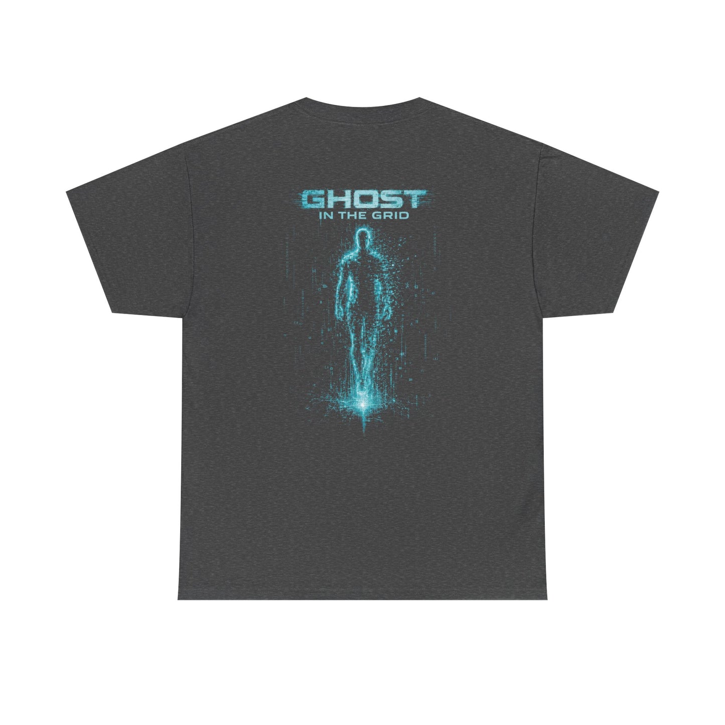 Ghost in the Grid Cyberpunk T-Shirt | Holographic Digital Ghost Sci-Fi Graphic Tee