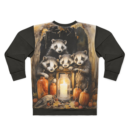 Autumn Raccoon All-Over Print Sweatshirt - product view
