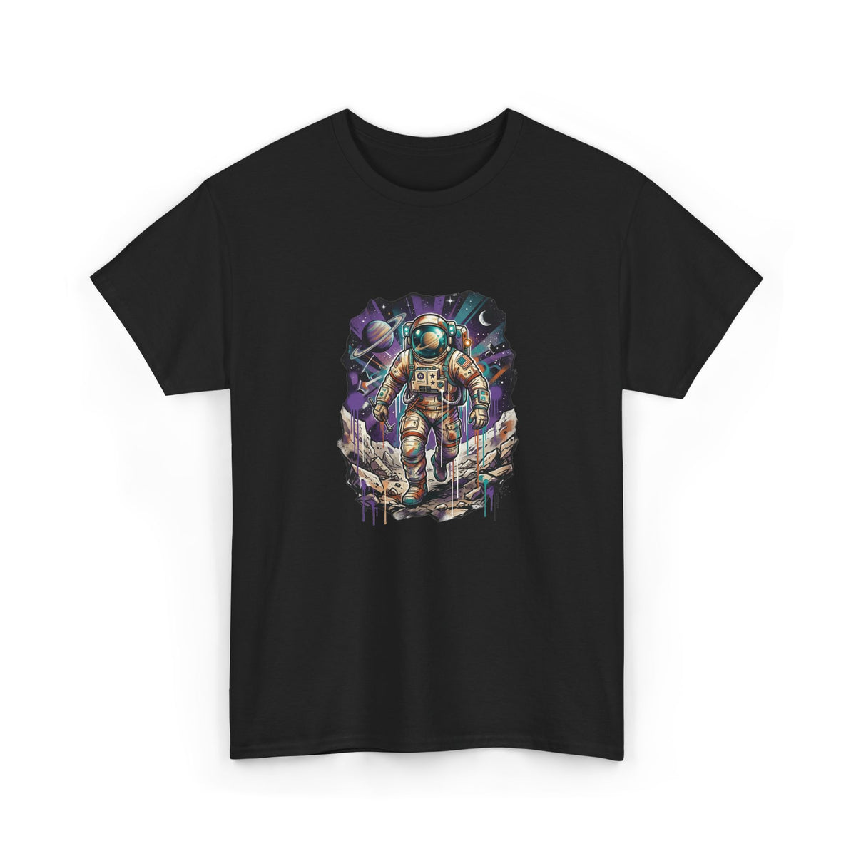 Cosmic Drifter Graffiti Astronaut T-Shirt