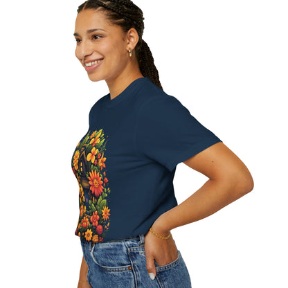 Sunlit Cottage Floral T‑Shirt — Cozy Autumn Garden Illustration