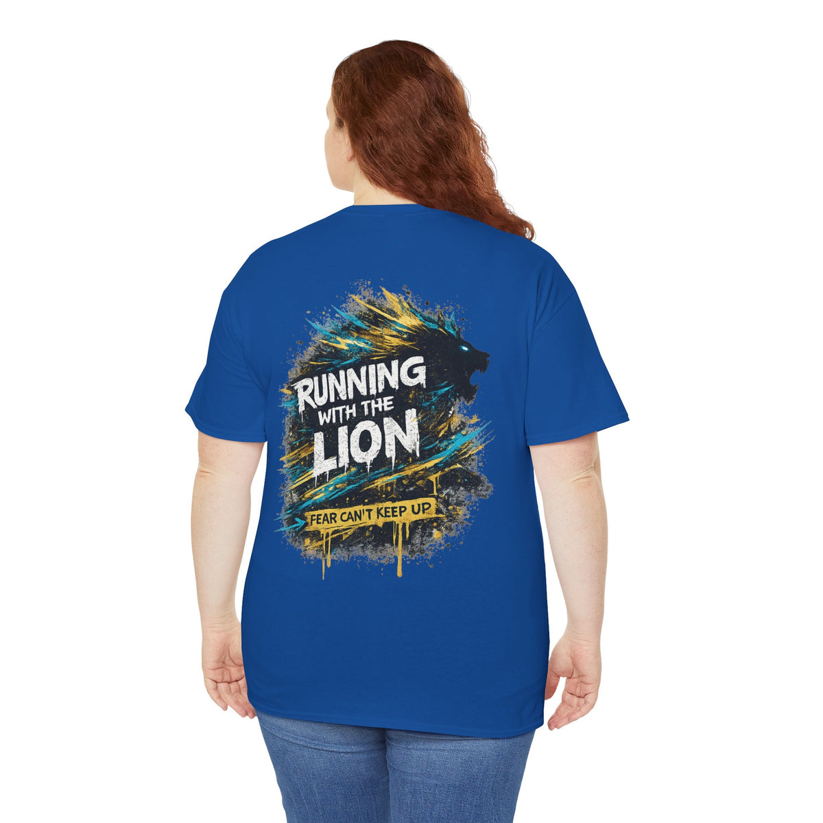 Running With the Lion Christian T-Shirt - product view