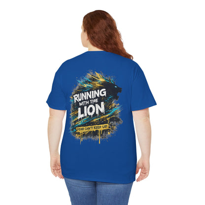 Running With the Lion Christian T-Shirt - product view