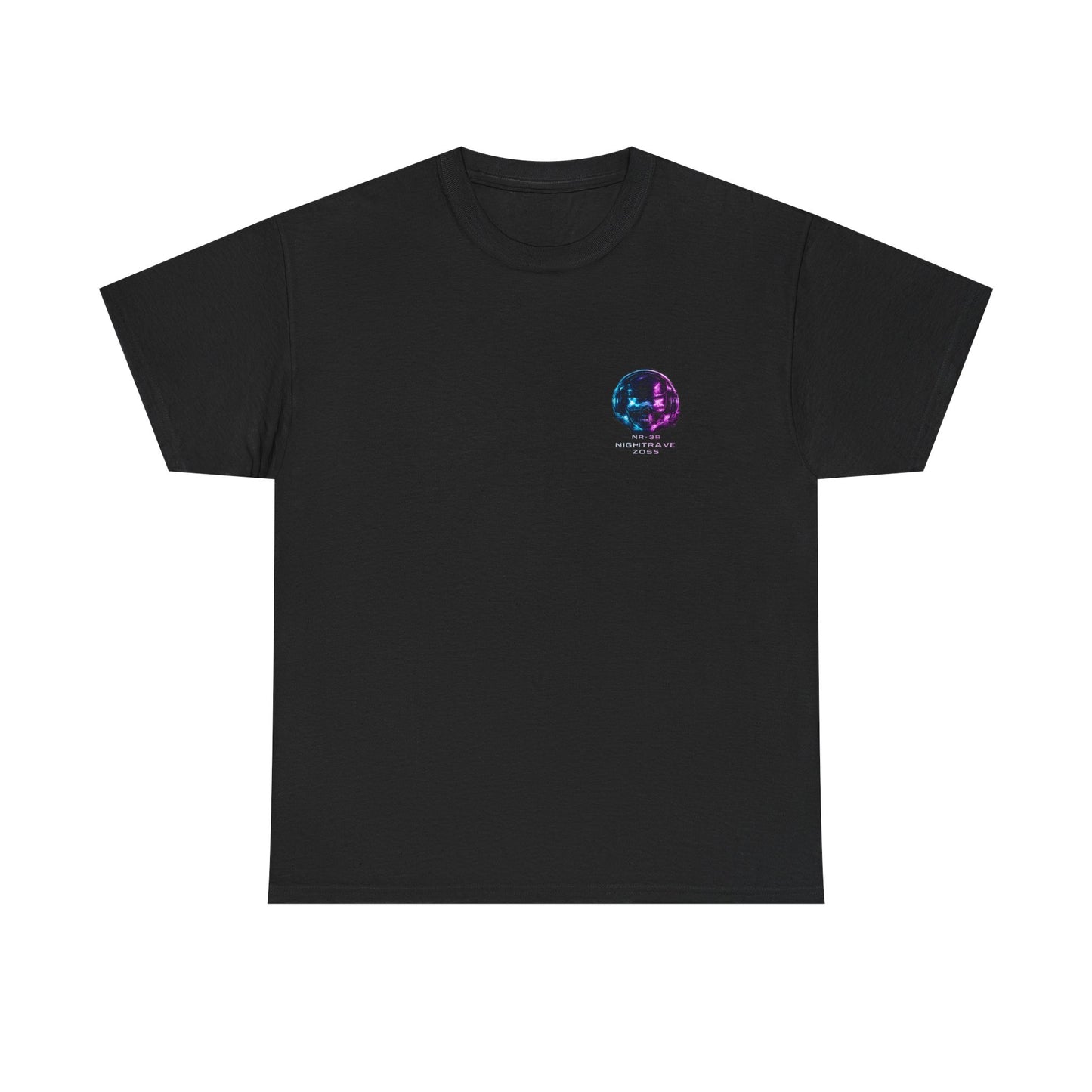 Nightrave 2099 T-Shirt | Cyberpunk Skull DJ Graphic Tee, Neon Rave Streetwear Shirt