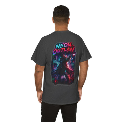 Neon Outlaw Cyberpunk Graphic T-Shirt - product view