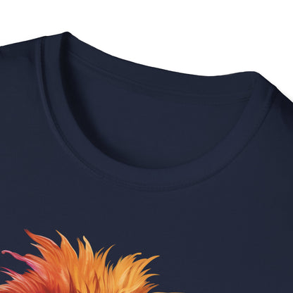 Coffee Bird T-Shirt — Quirky Colorful Bird Holding Coffee Graphic Tee