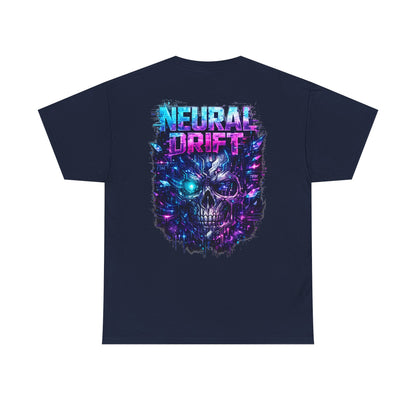 Neural Drift Cyberpunk Skull T-Shirt - product view