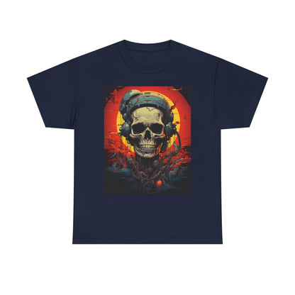 Cyberpunk Skull Astronaut Retro Graphic T-Shirt - product view
