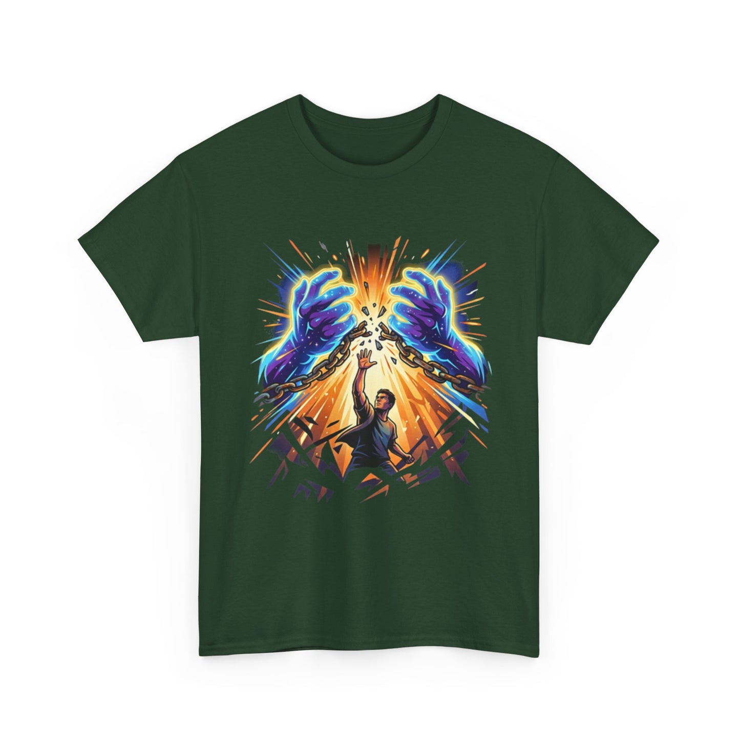 Graphic Tee — Cosmic Guardian Breaking Chains