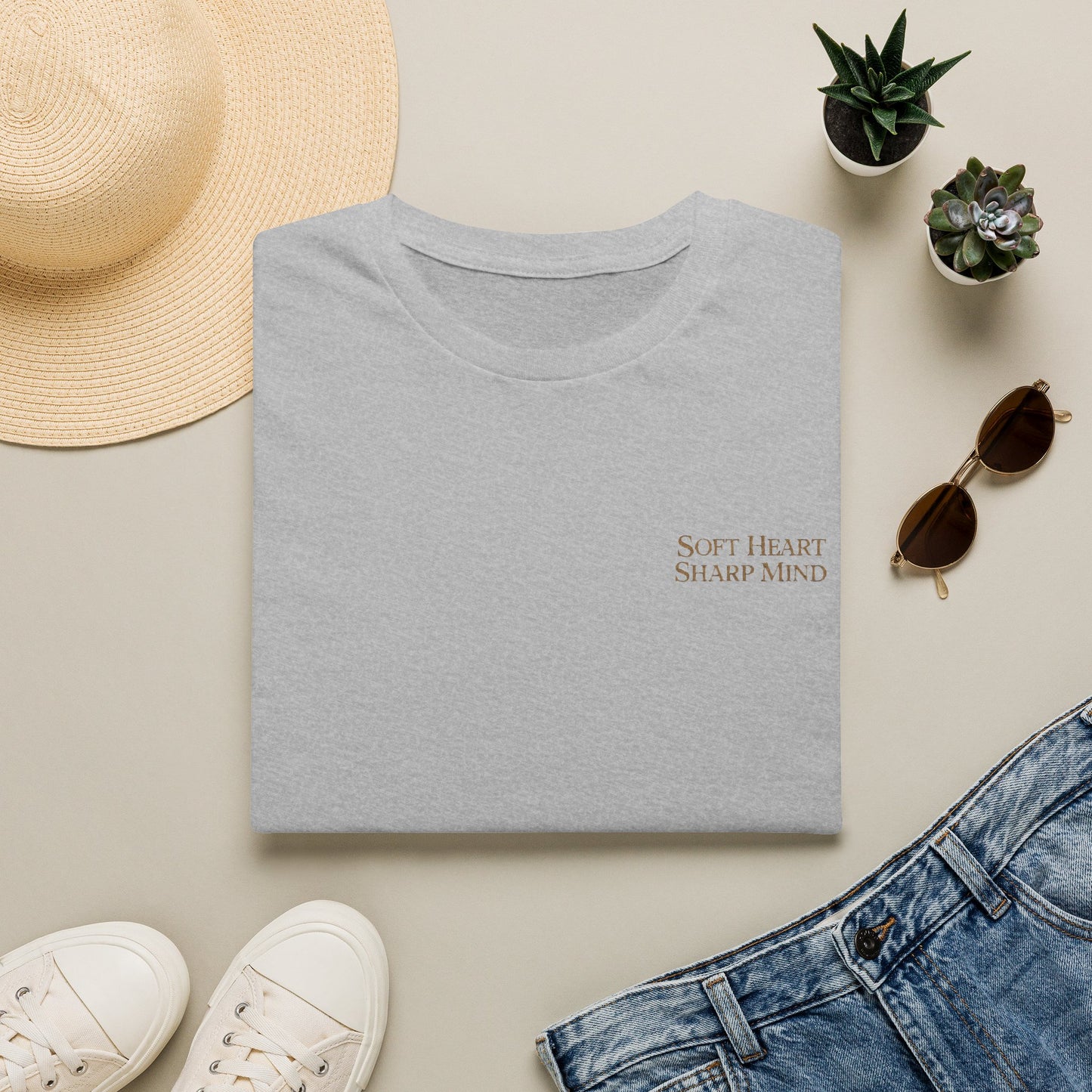 Soft Heart Sharp Mind Tee — Inspirational Minimalist Graphic T-Shirt