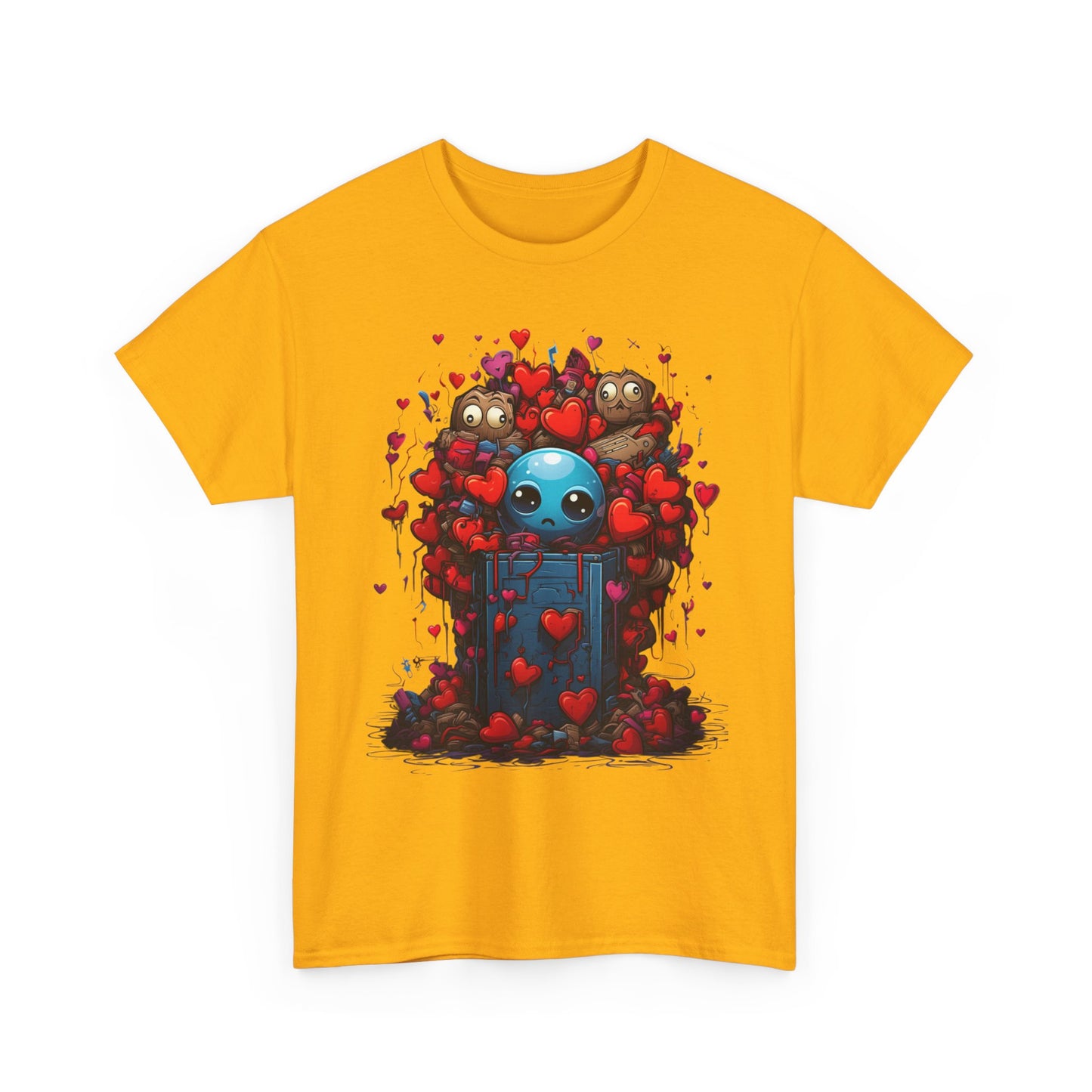Cute Alien in Heart Garden T-Shirt — Valentine’s Day Cute Sci‑Fi Tee