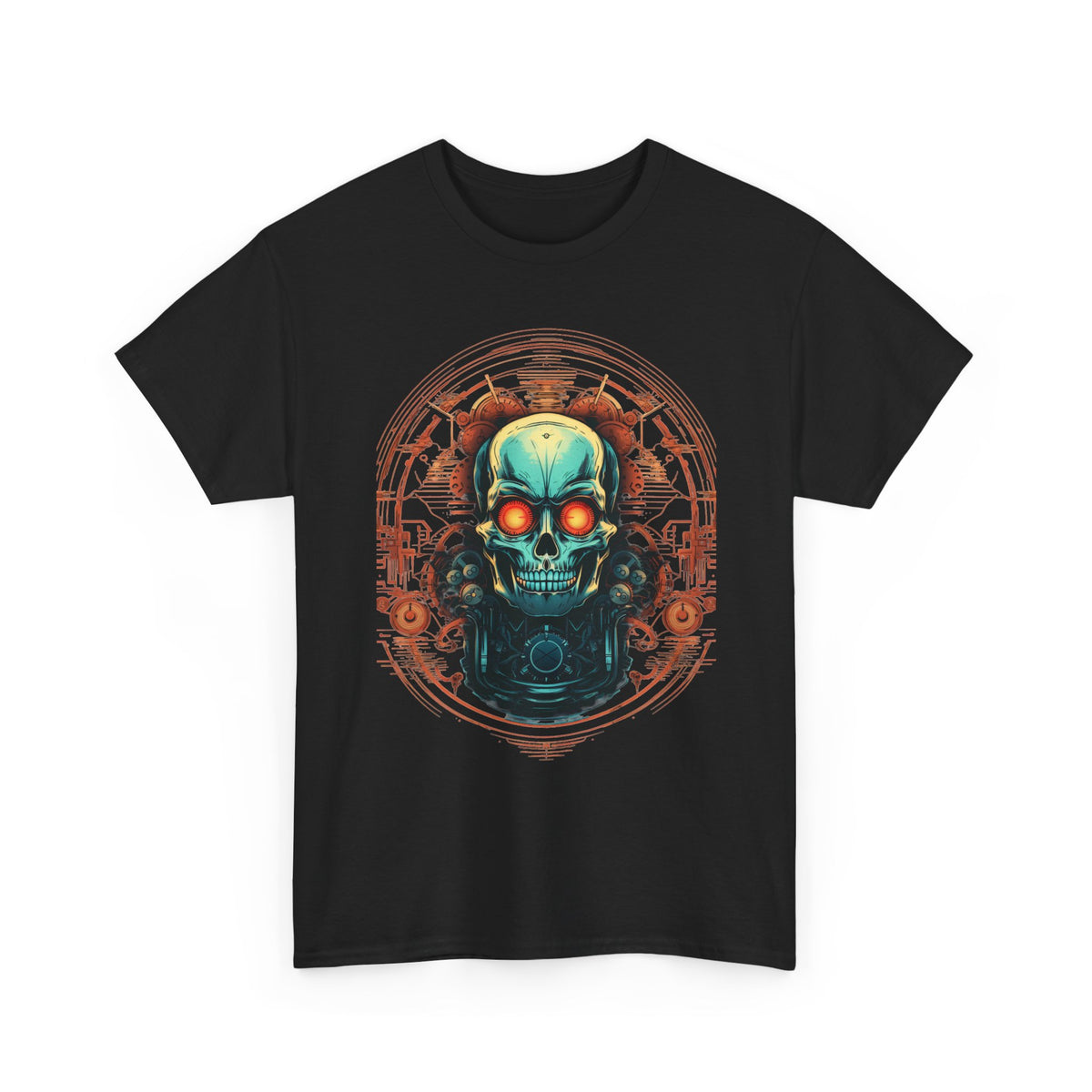 Steampunk Skull T-Shirt | Copper Gear Graphic - product view