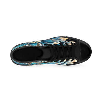 Floral Women's Sneakers - Stylish High-Top Shoes for Casual Outings, Gifts for Her, Unique Fashion Statement, Spring/Summer Footwear