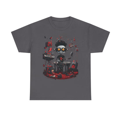 Cyberpunk Skull DJ T-Shirt — Neon Gamer Streetwear