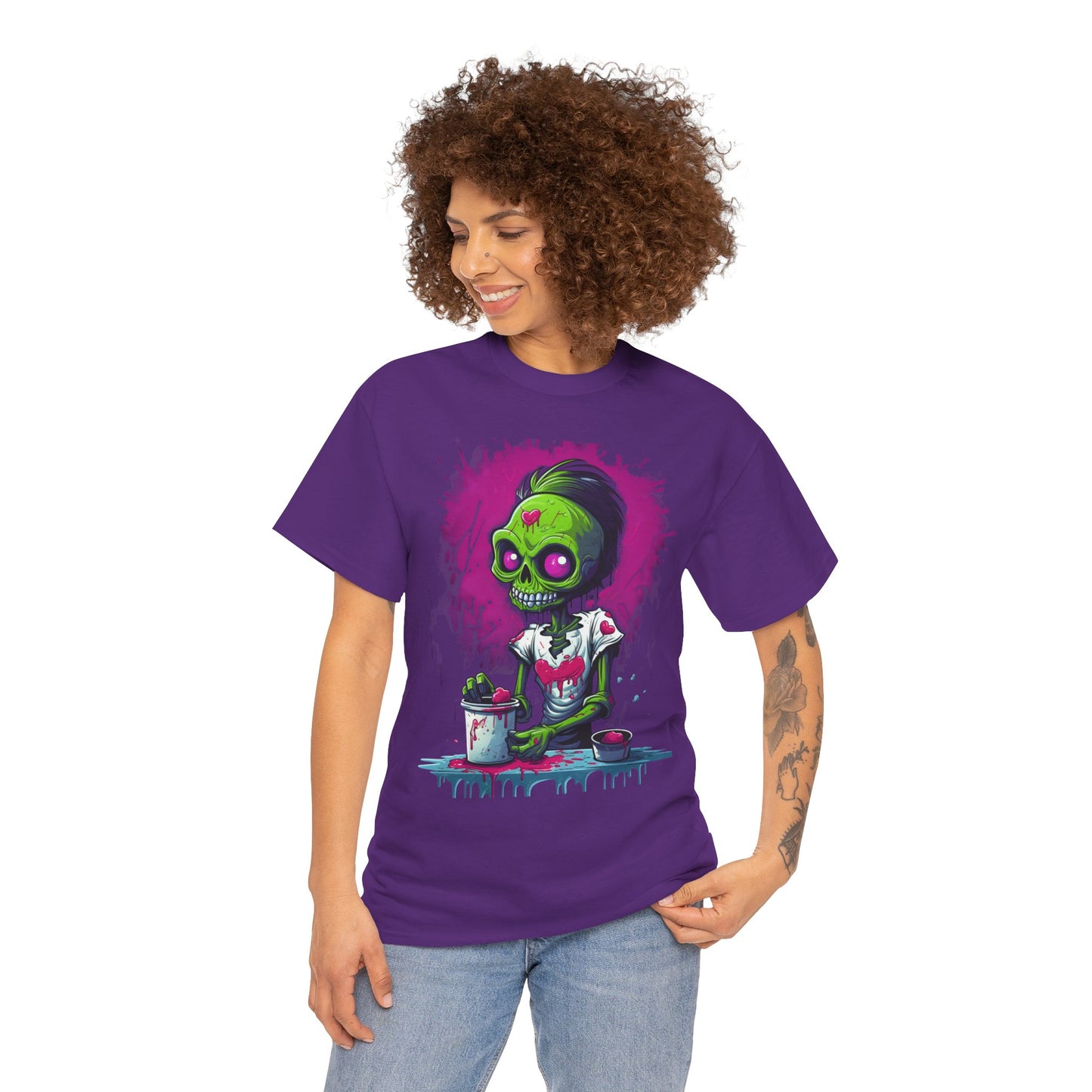 Zombie Chef T-Shirt — Neon Green Skull Cooking Graphic Tee
