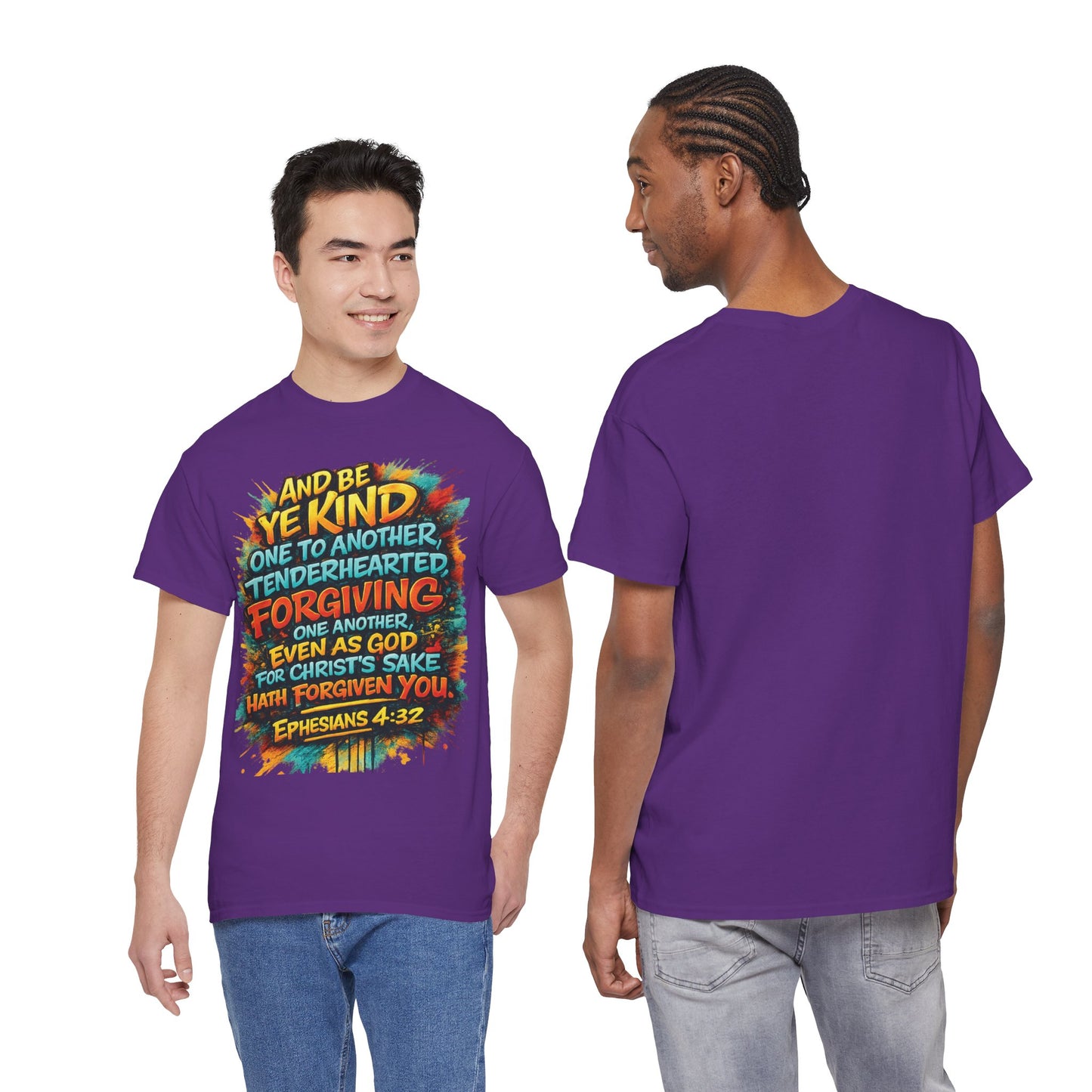 Christian Scripture T-Shirt — Ephesians 4:32 "Be Kind, Forgiving" Graphic Tee