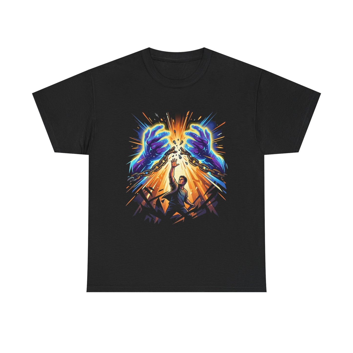 Graphic Tee — Cosmic Guardian Breaking Chains