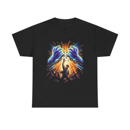 Graphic Tee — Cosmic Guardian Breaking Chains