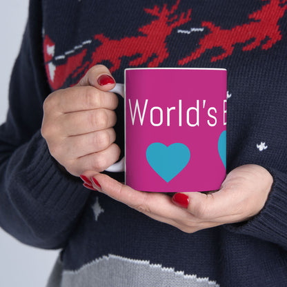 Best Mom Ceramic Mug - Perfect Gift for Mother's Day, Birthdays, Coffee Lover, Heart Design, Unique Present Idea