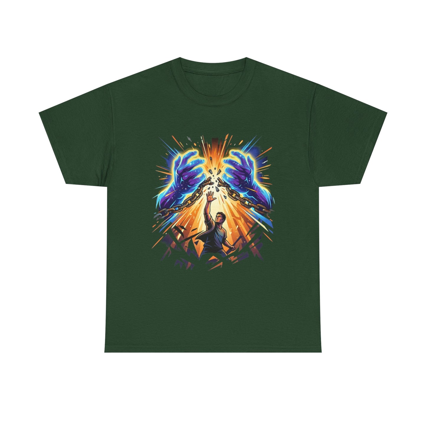 Graphic Tee — Cosmic Guardian Breaking Chains