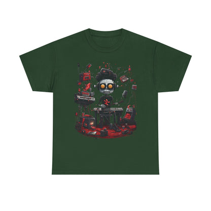 Cyberpunk Skull DJ T-Shirt — Neon Gamer Streetwear