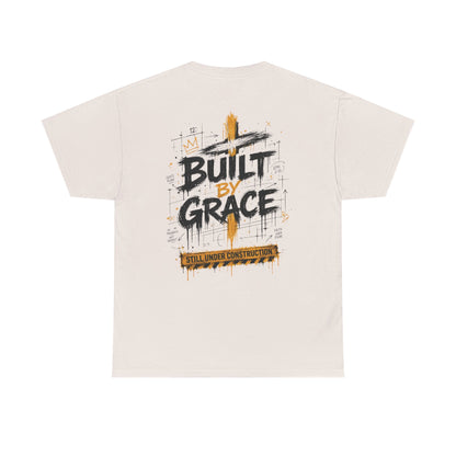 Built By Grace Christian Graphic T-Shirt | Still Under Construction Faith Streetwear Tee
