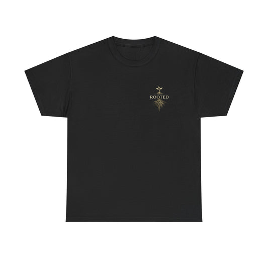 Rooted Floral Tee — "Rooted Not Stuck" Graphic T-Shirt