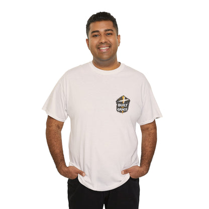 Built By Grace Christian Graphic T-Shirt | Still Under Construction Faith Streetwear Tee
