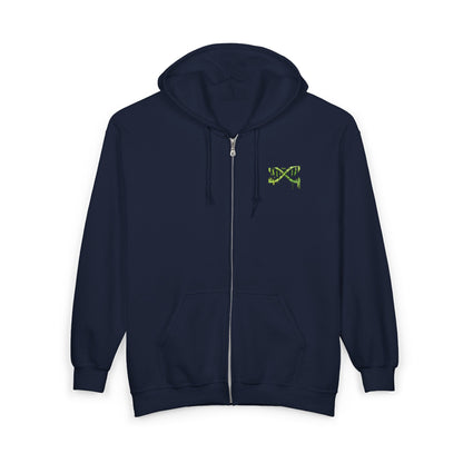 DNA Science Hoodie - Genetics Nerd Full-Zip Zip-Up Sweatshirt