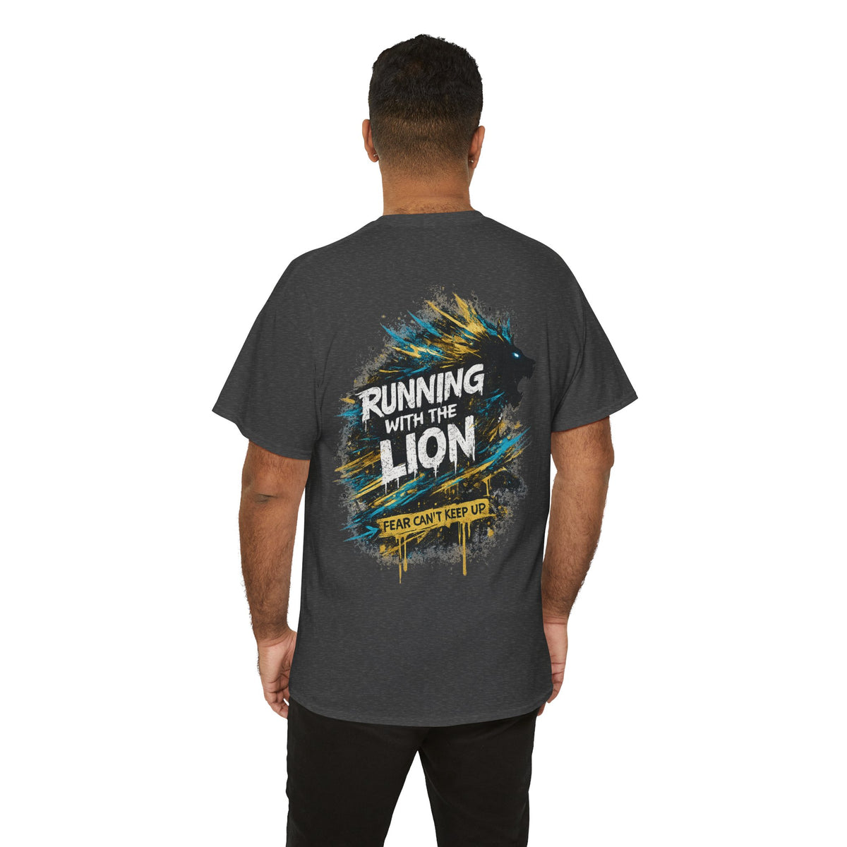 Running With the Lion Christian T-Shirt - product view