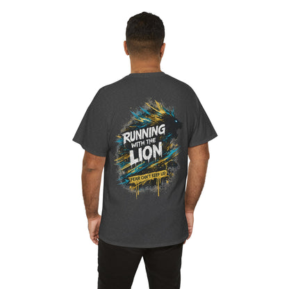 Running With the Lion Christian T-Shirt - product view