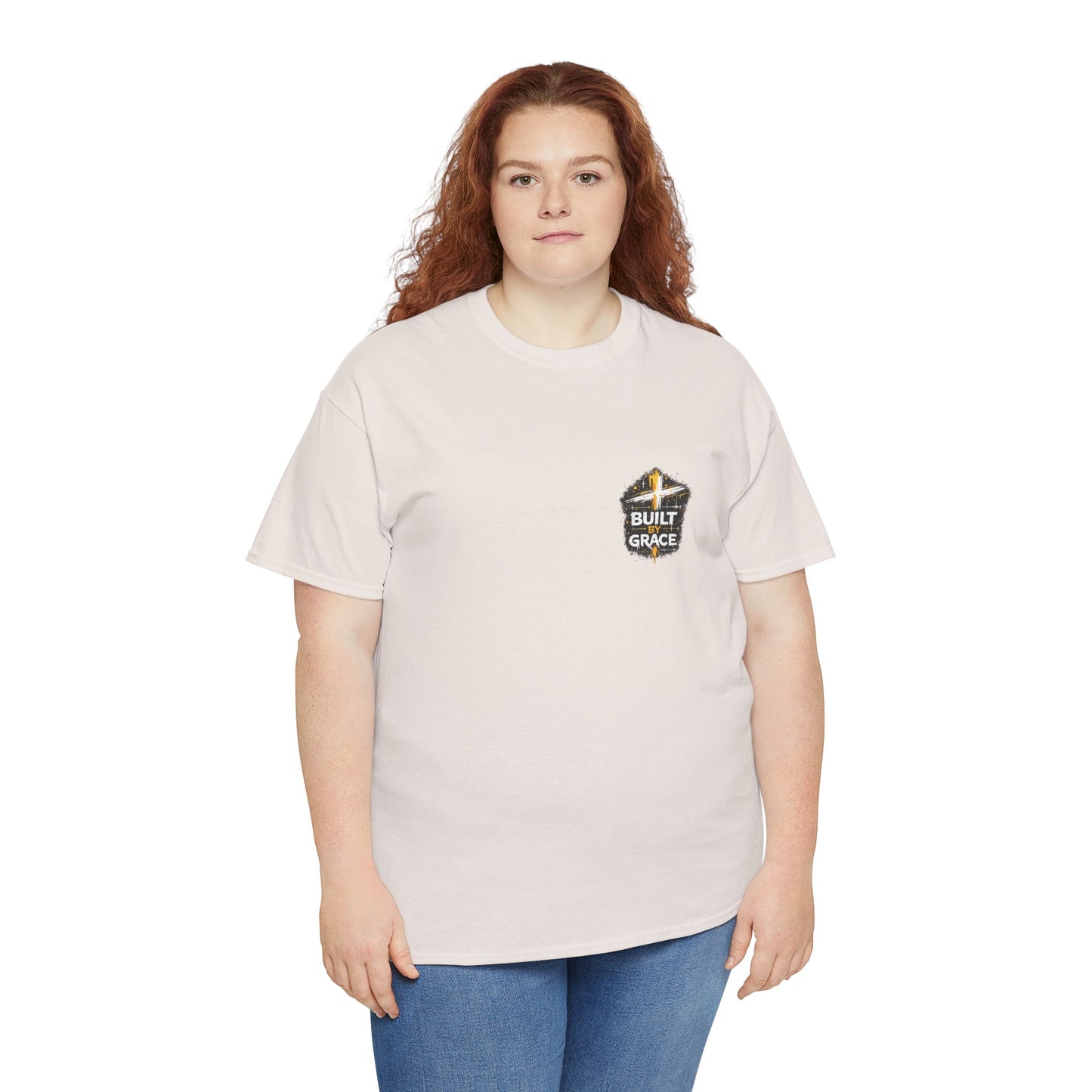 Built By Grace Christian Graphic T-Shirt | Still Under Construction Faith Streetwear Tee