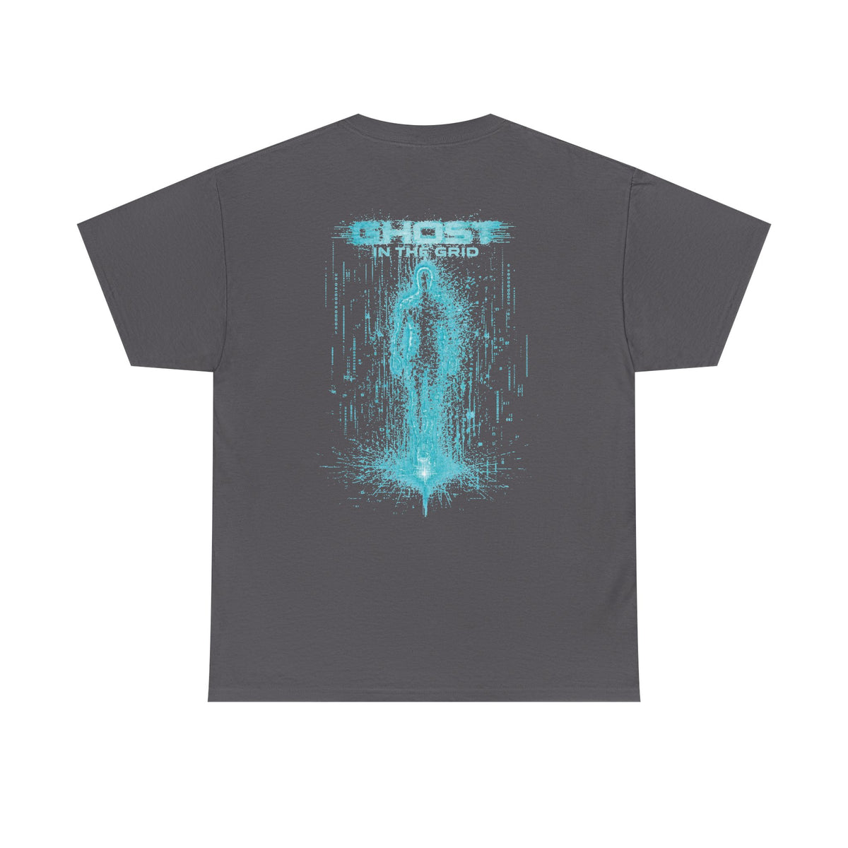 Ghost in the Grid Cyberpunk T-Shirt - back graphic