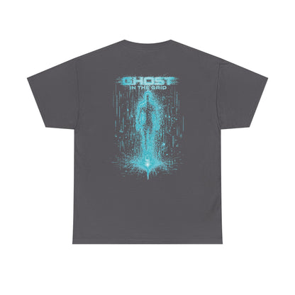 Ghost in the Grid Cyberpunk T-Shirt - back graphic
