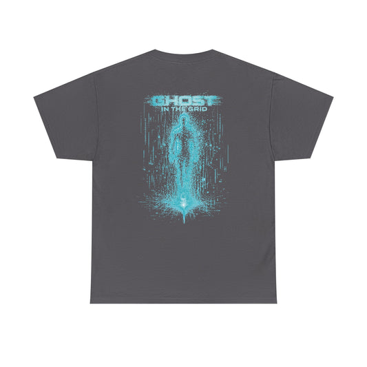 Ghost in the Grid Cyberpunk T-Shirt - back graphic