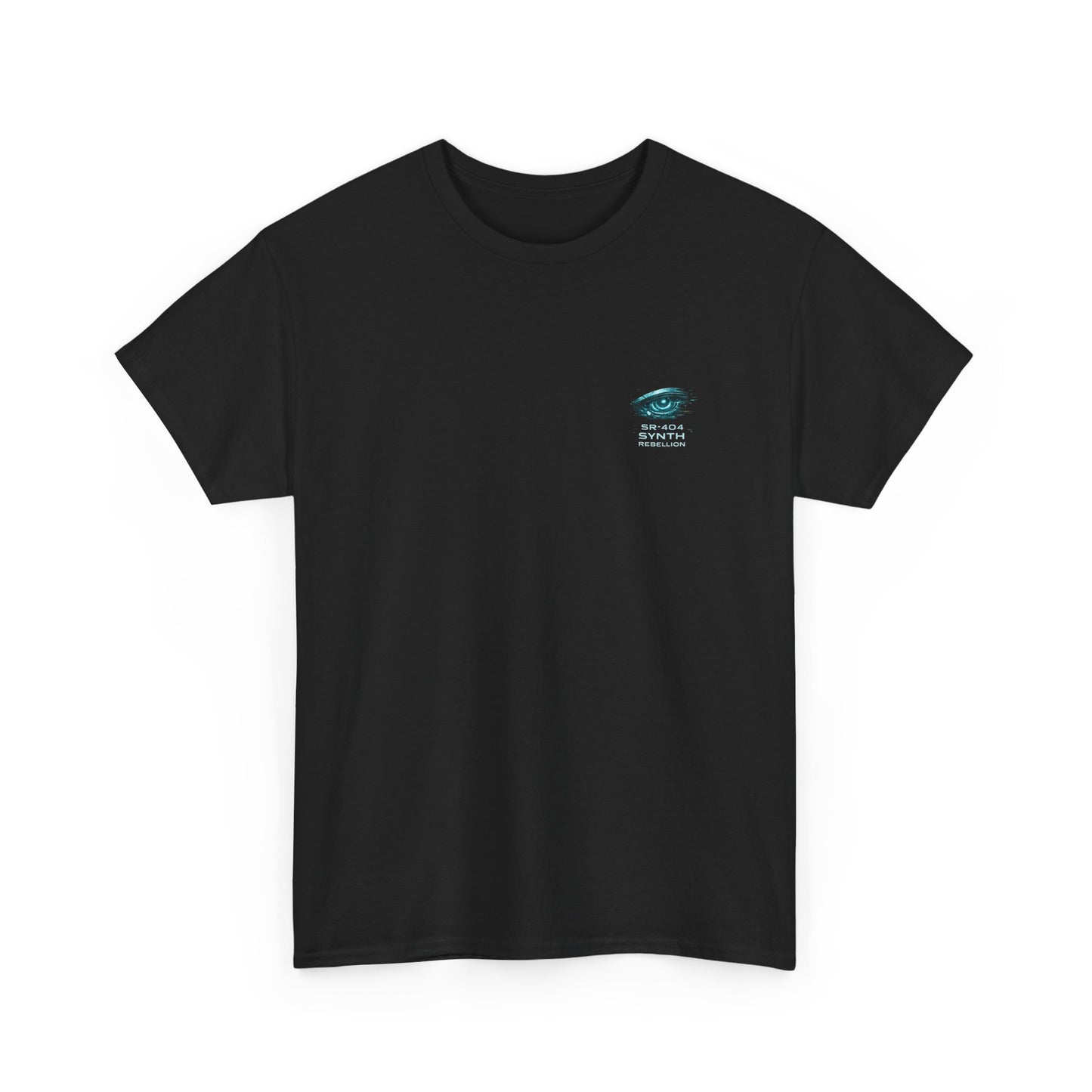Synth Rebellion Cyberpunk T-Shirt | Born Human Upgraded by Chaos Futuristic Graphic Tee