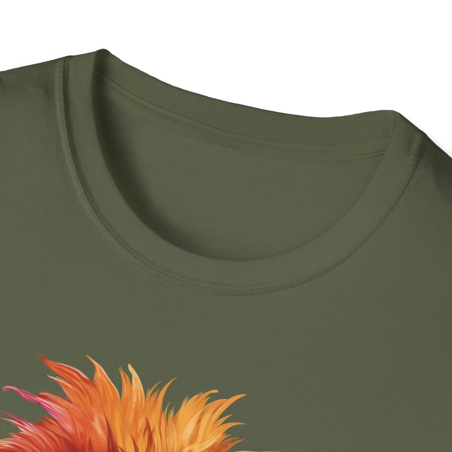 Coffee Bird T-Shirt — Quirky Colorful Bird Holding Coffee Graphic Tee