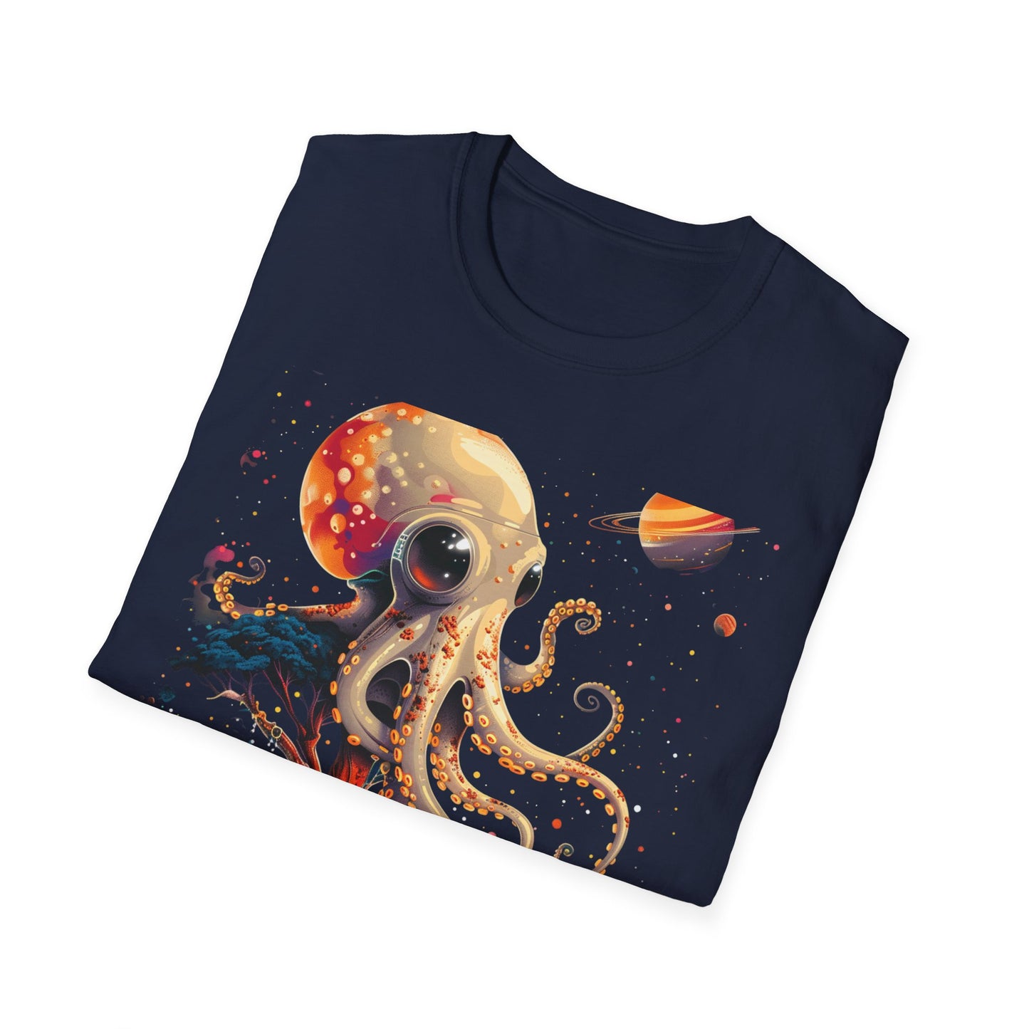 Octopus Space Art T-Shirt — Cosmic Deep Sea Graphic Tee