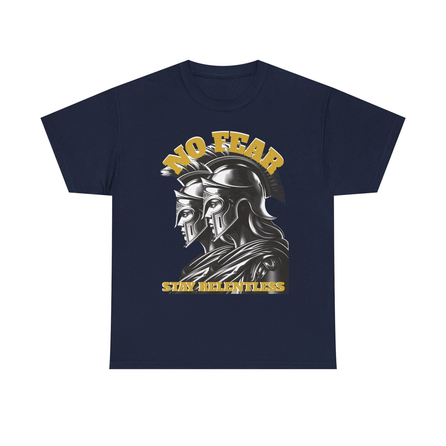No Fear Spartan Helmet T-Shirt — "Sic Itur Ad Astra" Inspired Warrior Tee