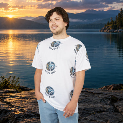Faith & Grace All-Over Print T-Shirt - product view