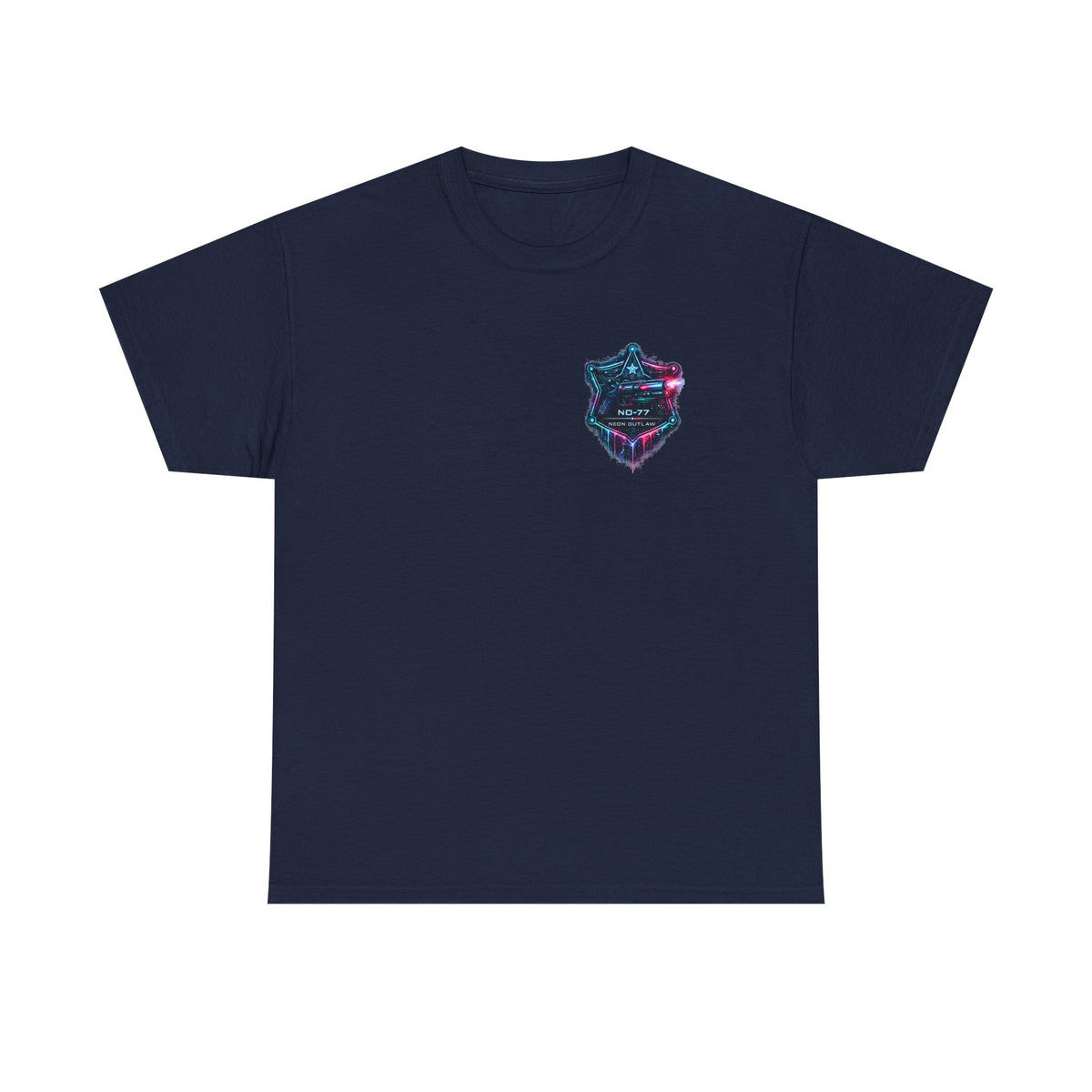 Neon Outlaw Cyberpunk Graphic T-Shirt - product view