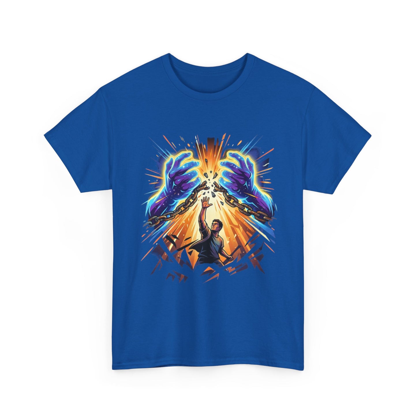 Graphic Tee — Cosmic Guardian Breaking Chains